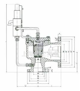 A46F/Y先导式泄压安全阀结构图