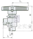 Q13SAF-64内螺纹角式球阀 结构图