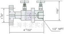 EN5-11 SS-M5F8-FL 法兰五阀组 外形尺寸图