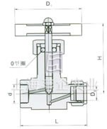 QJ-3气动管路截止阀 外形尺寸图