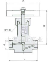 QJ-7外螺纹气动管路截止阀 外形尺寸图