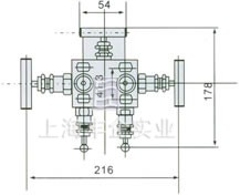 FDF5-12 1151型五阀组 外形尺寸图