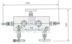 EN5-14 WF-3型五阀组 外形尺寸图