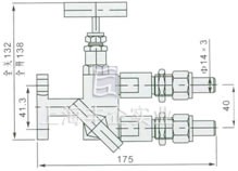 EN5-15 1151型一体化二阀组 外形尺寸图